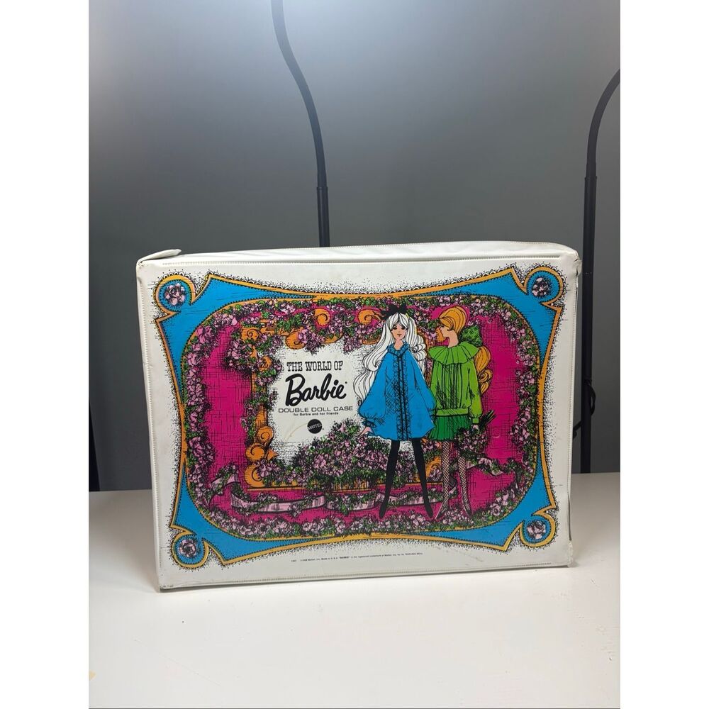 Vintage 1969 World of Barbie Double Doll Case Mod Floral Mattel Storage Case